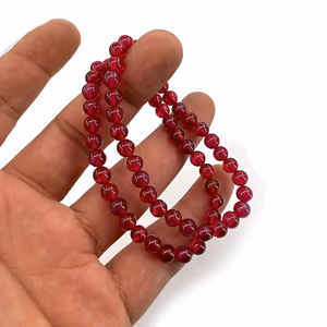 Rubylite Bileklik 6 mm - Orijinal Şifalı Kristal - Görsel 1