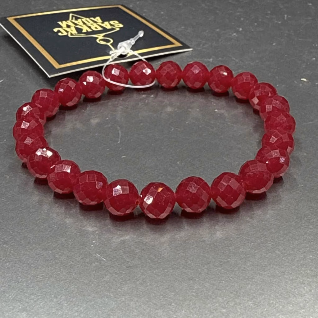Rubylite Bileklik Faset 8 mm İncele ve Satın Al Rubylite Bileklik Faset 8 mm - Orijinal Doğal Taş ve Şifa Kristali Görsel 1