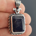 Safir Kolye Ucu (Gümüş) Orijinal Kristal Detay Görseli 2
