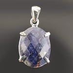 Safir Kolye Ucu (Gümüş) Orijinal Kristal Detay Görseli 1