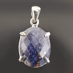 Safir Kolye Ucu (Gümüş) Orijinal Kristal Detay Görseli 2