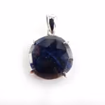 Safir Kolye Ucu (Gümüş) Orijinal Kristal Detay Görseli 2