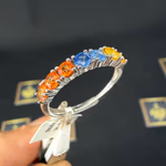 Safir Yüzük Gümüş AAA Orijinal Kristal Detay Görseli 3