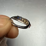 Safir Yüzük Gümüş Orijinal Kristal Detay Görseli 2