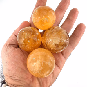 Sarı Florit Küre 6A+ - Orijinal Şifalı Kristal - Görsel 1