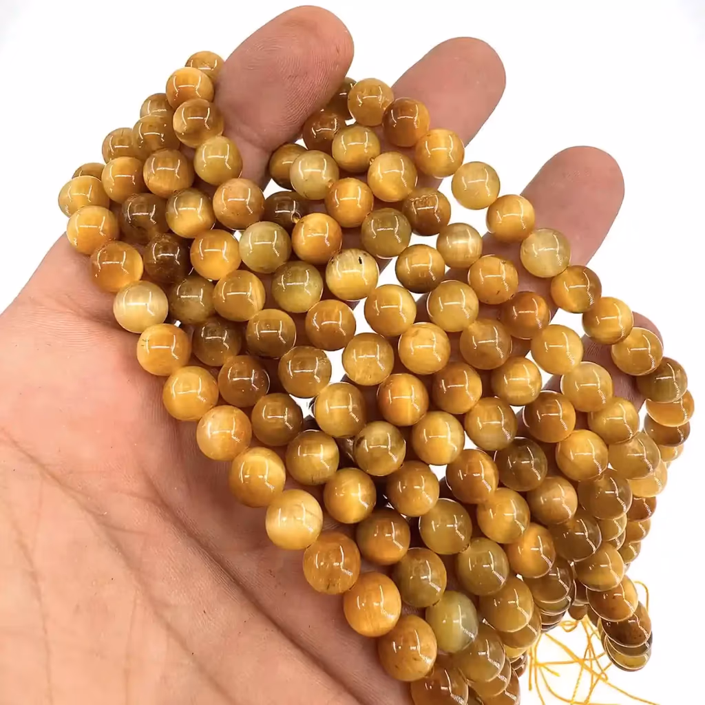 Sarı Kaplangözü Dizi 8mm İncele ve Satın Al Sarı Kaplangözü Dizi 8mm - Orijinal Doğal Taş ve Şifa Kristali Görsel 1