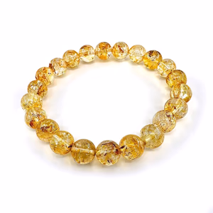 Sarı Topaz Bileklik 8 mm 6A+ - Orijinal Şifalı Kristal - Görsel 1