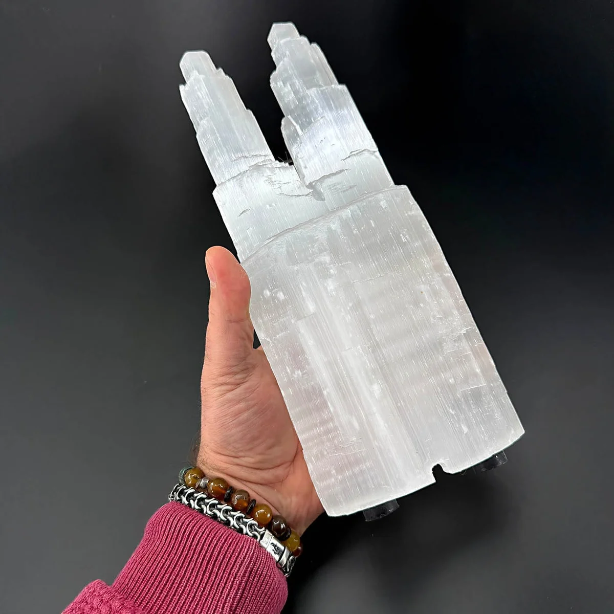 Selenit Lamba Twin 25cm - Orijinal Şifalı Kristal - Görsel 2