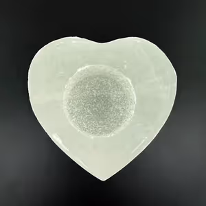Selenit Mumluk Kalp - Orijinal Şifalı Kristal - Görsel 2