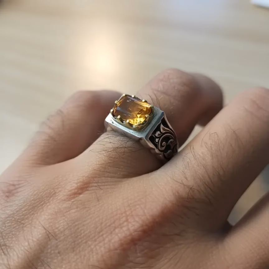 Sertifikalı Emperial Topaz Erkek Yüzük (Gümüş) AAA İncele ve Satın Al Sertifikalı Emperial Topaz Erkek Yüzük (Gümüş) AAA - Orijinal Doğal Taş ve Şifa Kristali Görsel 1