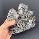 Silver Obsidiyen Kartal Obje Orijinal Kristal Detay Görseli 2