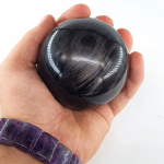 Silver Obsidiyen Küre Orijinal Kristal Detay Görseli 2