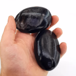 Silver Obsidyen Spa Taşı Orijinal Kristal Detay Görseli 2