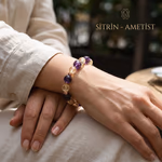 Sitrin - Ametist Faset Bileklik AA 10mm Orijinal Kristal Detay Görseli 1