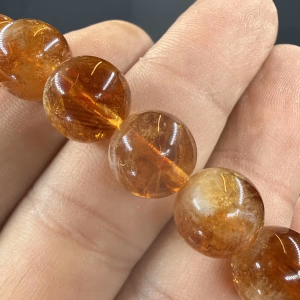 Sitrin Bileklik 12 mm AAA - Orijinal Şifalı Kristal - Görsel 2