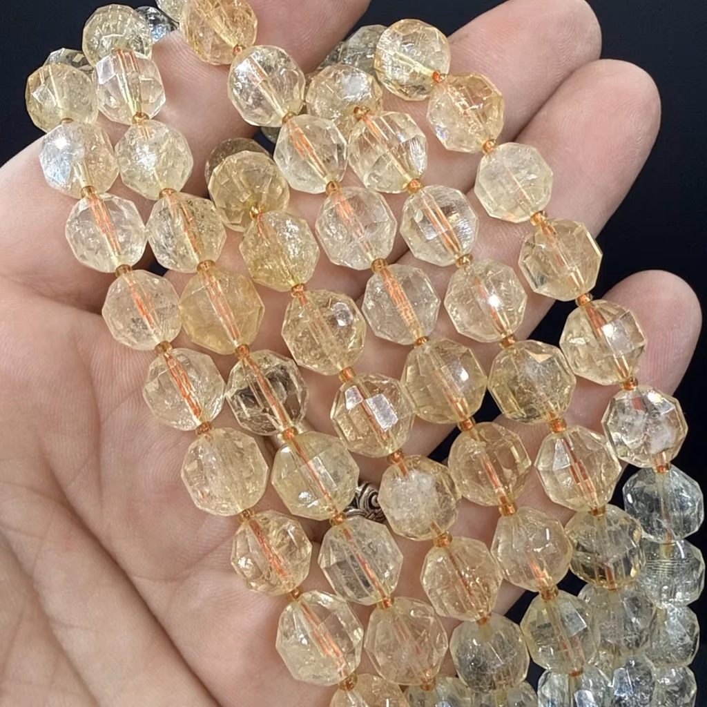 Sitrin Faset Dizi 10 mm İncele ve Satın Al Sitrin Faset Dizi 10 mm - Orijinal Doğal Taş ve Şifa Kristali Görsel 1