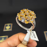 Sitrin Yüzük Gümüş AAA Orijinal Kristal Detay Görseli 5