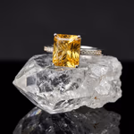 Sitrin Yüzük Gümüş AAA Orijinal Kristal Detay Görseli 5
