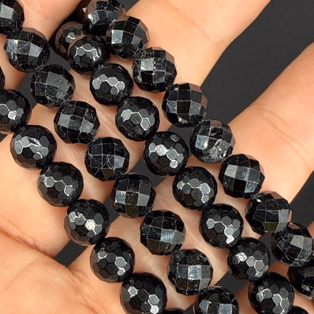 Siyah Turmalin Dizi Faset 8mm İncele ve Satın Al Siyah Turmalin Dizi Faset 8mm - Orijinal Doğal Taş ve Şifa Kristali Görsel 1
