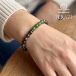 Terazi Burcu Unisex Bileklik 8mm Orijinal Kristal Detay Görseli 1