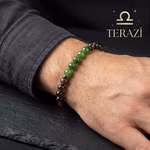 Terazi Burcu Unisex Bileklik 8mm Orijinal Kristal Detay Görseli 4