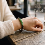 Terazi Burcu Unisex Bileklik 8mm Orijinal Kristal Detay Görseli 7