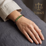 Terazi Burcu Unisex Bileklik 8mm Orijinal Kristal Detay Görseli 3