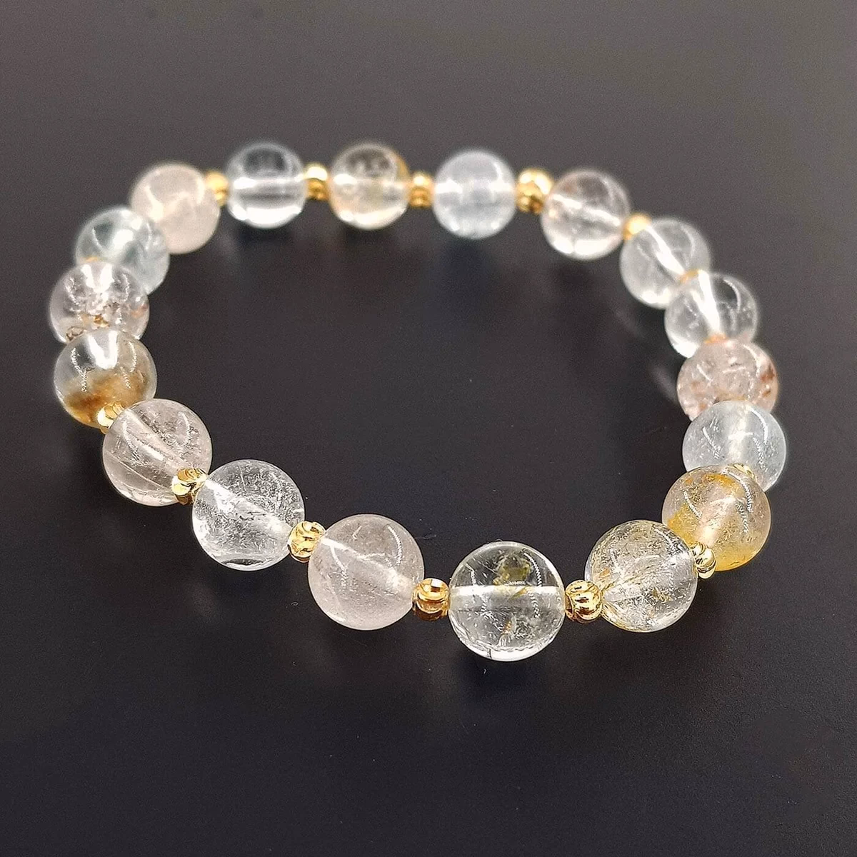 Topaz  Bileklik Gold 8mm