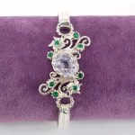 Topaz Bileklik (Gümüş) Orijinal Kristal Detay Görseli 1