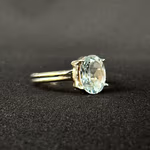 Topaz Gümüş Yüzük Orijinal Kristal Detay Görseli 3