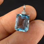 Topaz Kolye Ucu Gümüş AAA Orijinal Kristal Detay Görseli 2
