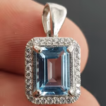 Topaz Kolye Ucu (Gümüş) Orijinal Kristal Detay Görseli 2