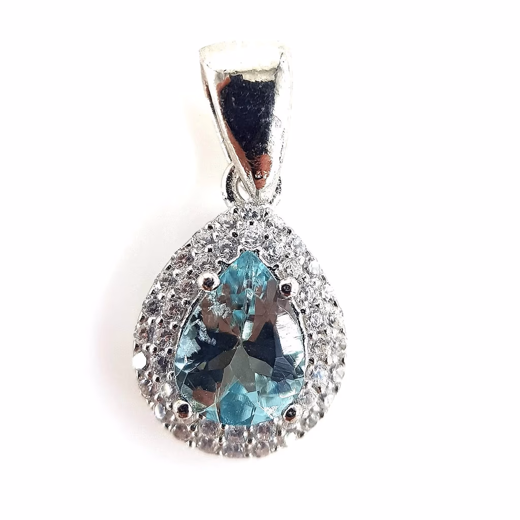 Topaz Kolye Ucu (Gümüş) İncele ve Satın Al Topaz Kolye Ucu (Gümüş) - Orijinal Doğal Taş ve Şifa Kristali Görsel 1
