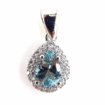 Topaz Kolye Ucu (Gümüş) Orijinal Kristal Detay Görseli 1
