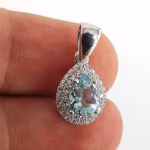 Topaz Kolye Ucu (Gümüş) Orijinal Kristal Detay Görseli 2