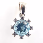 Topaz Kolye Ucu (Gümüş) Orijinal Kristal Detay Görseli 1