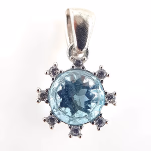 Topaz Kolye Ucu (Gümüş) - Orijinal Şifalı Kristal - Görsel 1
