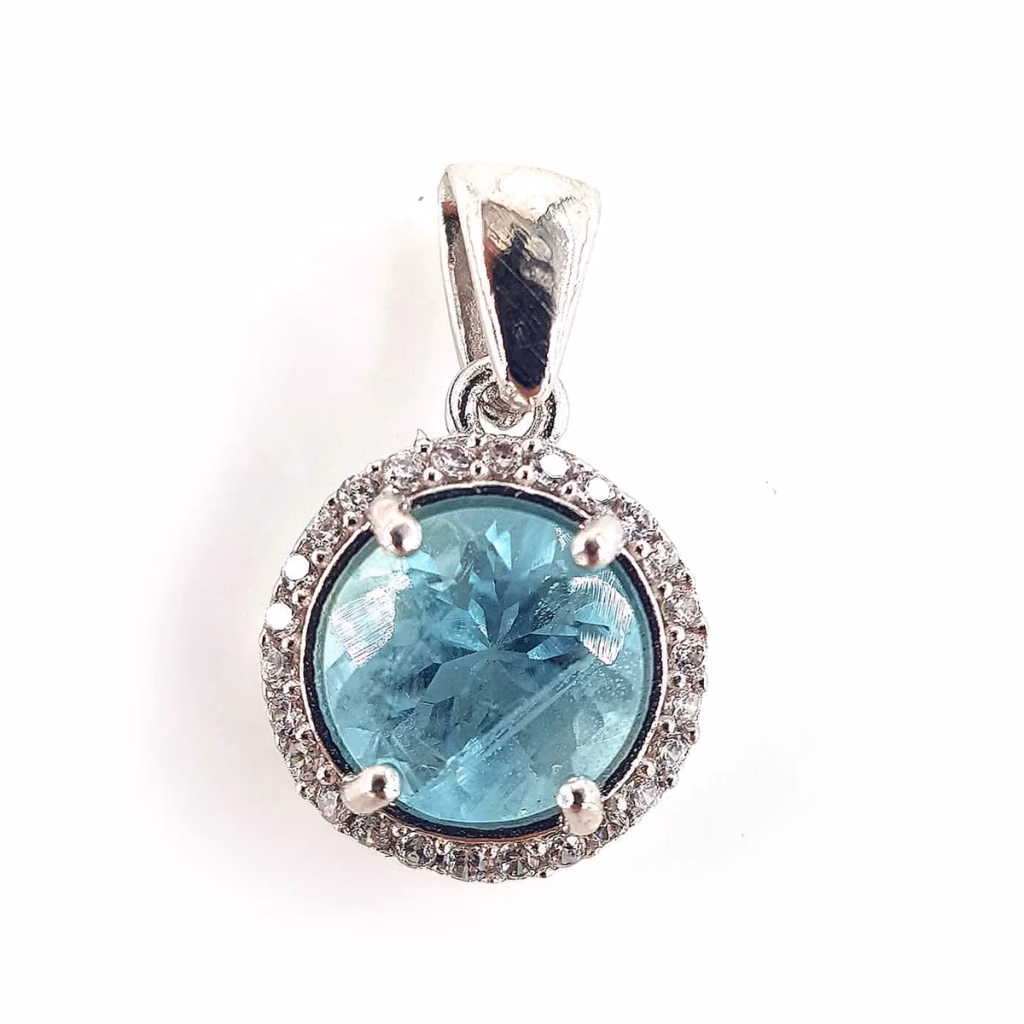 Topaz Kolye Ucu (Gümüş) İncele ve Satın Al Topaz Kolye Ucu (Gümüş) - Orijinal Doğal Taş ve Şifa Kristali Görsel 1