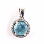 Topaz Kolye Ucu (Gümüş) Orijinal Kristal Detay Görseli 1