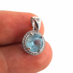 Topaz Kolye Ucu (Gümüş) Orijinal Kristal Detay Görseli 2