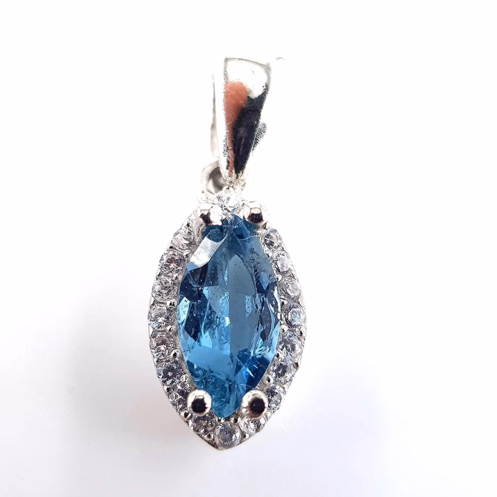 Topaz Kolye Ucu (Gümüş) İncele ve Satın Al Topaz Kolye Ucu (Gümüş) - Orijinal Doğal Taş ve Şifa Kristali Görsel 1
