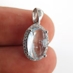 Topaz Kolye Ucu (Gümüş) Orijinal Kristal Detay Görseli 2