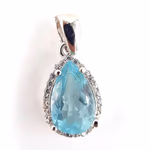 Topaz Kolye Ucu (Gümüş) Orijinal Kristal Detay Görseli 1