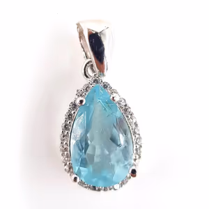 Topaz Kolye Ucu (Gümüş) - Orijinal Şifalı Kristal - Görsel 2