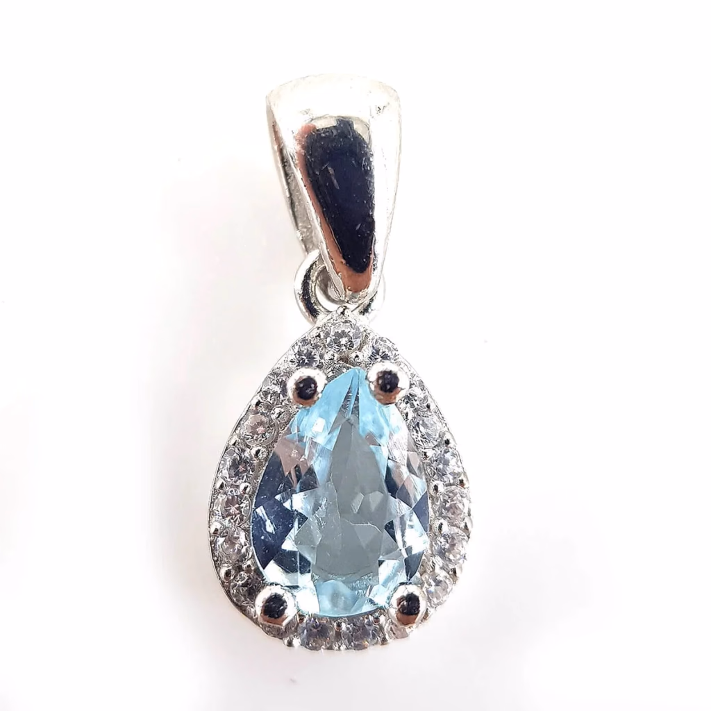 Topaz Kolye Ucu (Gümüş) İncele ve Satın Al Topaz Kolye Ucu (Gümüş) - Orijinal Doğal Taş ve Şifa Kristali Görsel 1