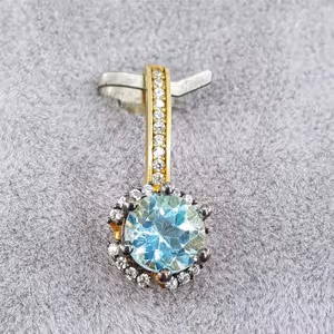 Topaz Kolye Ucu (Gümüş) - Orijinal Şifalı Kristal - Görsel 2