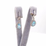Topaz Küpe (Gümüş) Orijinal Kristal Detay Görseli 1