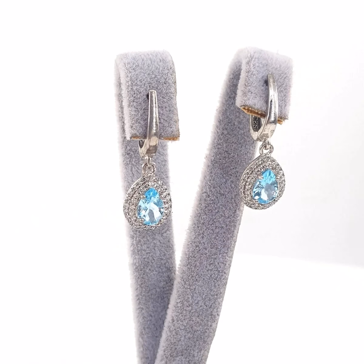 Topaz Küpe (Gümüş)
