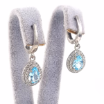 Topaz Küpe (Gümüş) Orijinal Kristal Detay Görseli 2