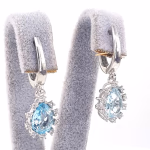 Topaz Küpe (Gümüş) Orijinal Kristal Detay Görseli 1